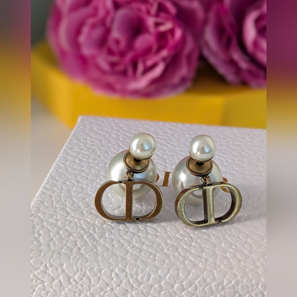 Dior Tribales Earrings Antique Gold-Finish